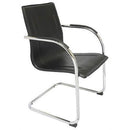 Comfo Visitors Chair Chrome Frame Cantilever Base Black COMFO - SuperOffice