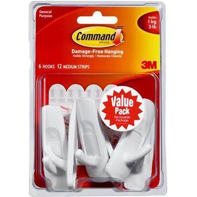 Command Adhesive Hooks Medium Value Pack XA006711478 - SuperOffice