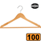 Compass Classic Wood Standard Hook Clothes Coat Hanger Pack 100 Bulk 59122 (100 Pack) - SuperOffice