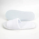 Compass Comfort Terry Cotton Slip On Slippers White Hotel/Bath/Guest Pack 100 Pairs Bulk 573102 (100 Pairs) - SuperOffice