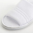 Compass Comfort Terry Cotton Slip On Slippers White Hotel/Bath/Guest Pack 100 Pairs Bulk 573102 (100 Pairs) - SuperOffice