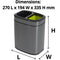 Compass Rectangular Dual Side Titanium Recycling Rubbish Bin 10L Grey 7621051 - SuperOffice