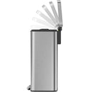 Compass Stainless Steel Pedal Lid Swing Bin 50L Silver 7697500 - SuperOffice