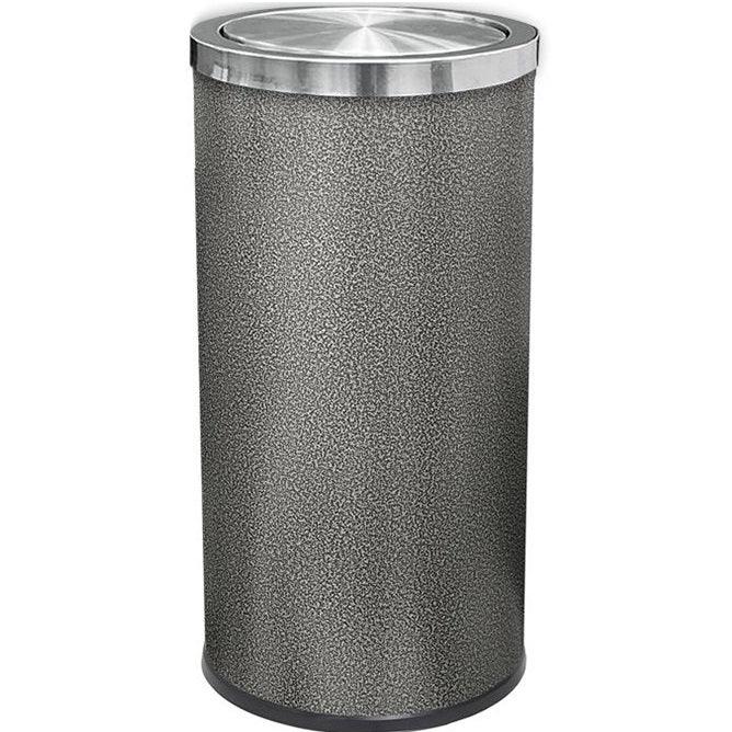 Compass Swing Lid Waste Bin 30 Litre Hammertone 769430 - SuperOffice