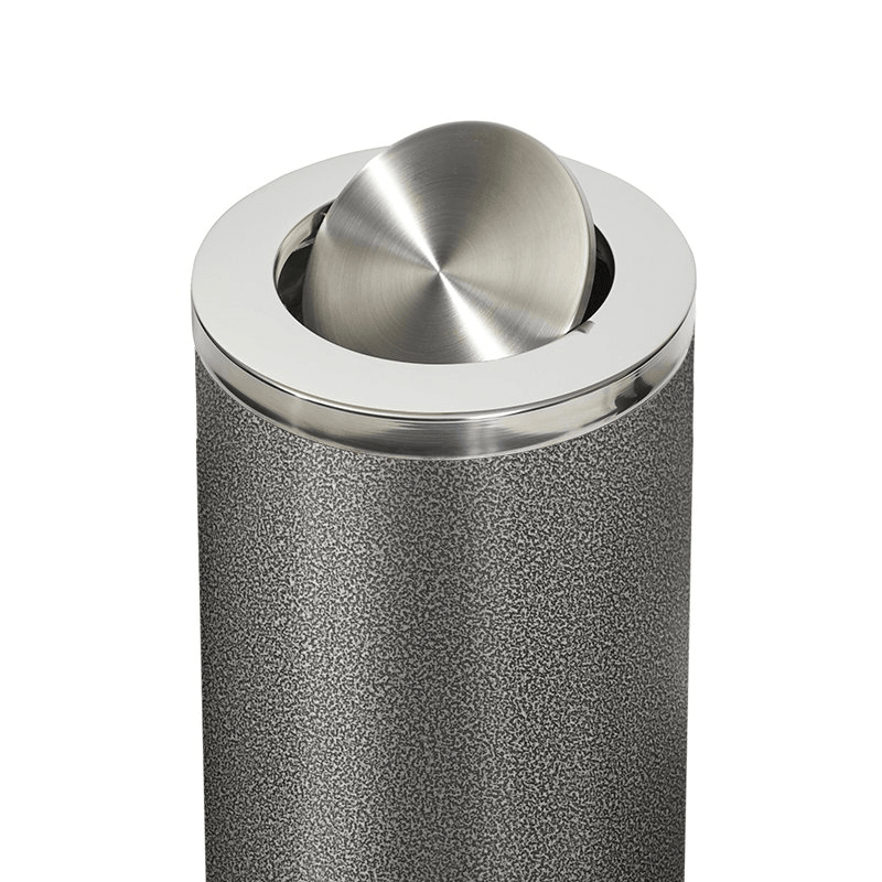 Compass Swing Lid Waste Bin 62 Litre Hammertone 769410 - SuperOffice