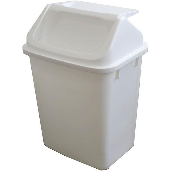 Compass White Plastic Push Bin 38 Litre 7640302 - SuperOffice