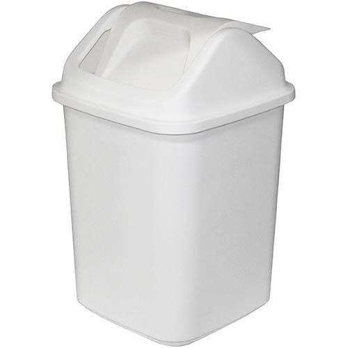 Compass White Plastic Swing Bin 20 Litre 7640202 - SuperOffice