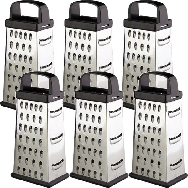 Connoisseur Grater 4 Sided Stainless Steel Vegetables Fruit Cheese 6 Pack 754326 (6 Pack) - SuperOffice