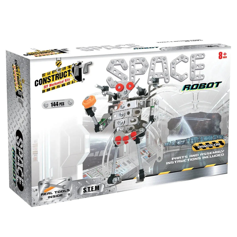 Construct It Space Robot DIY Mechanical Kit 144 Piece 9350375008301 - SuperOffice