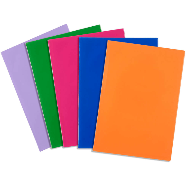 Contact Book Sleeve A4 Solid Colours Pack 5 Slip On Reusable 48864 (5 Sleeves) - SuperOffice