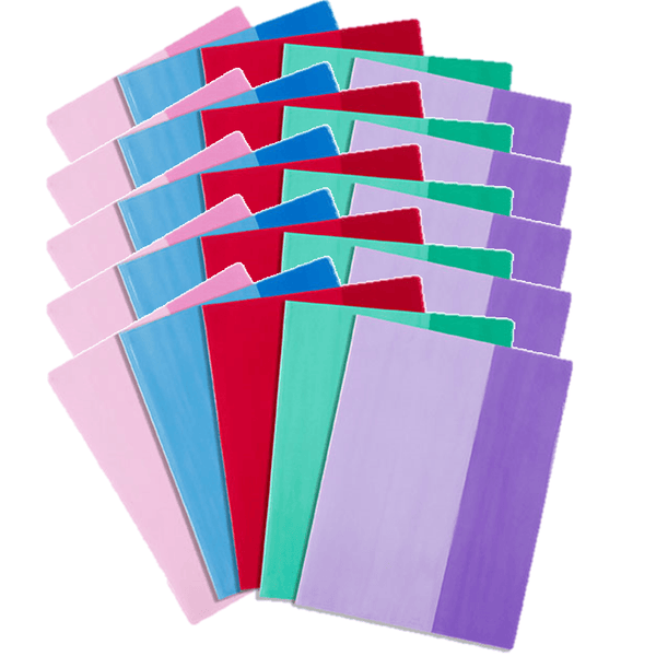 Contact Book Sleeves A4 Assorted Pack 25 Tinted Colours 48860 (25 Pack) - SuperOffice