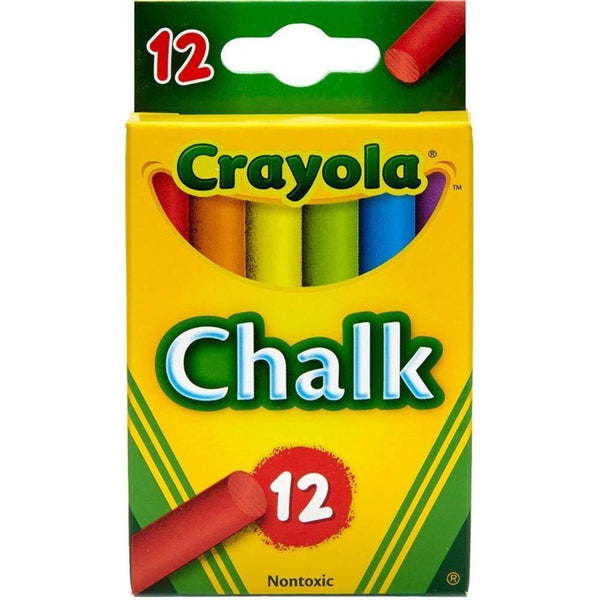 Crayola Coloured Chalk Assorted Pack 12 51816 - SuperOffice