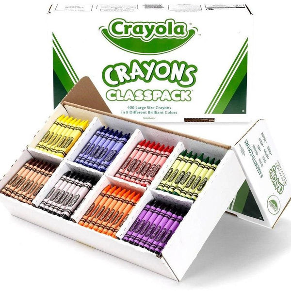 Crayola Crayons Large Assorted Classpack 400 528038 - SuperOffice