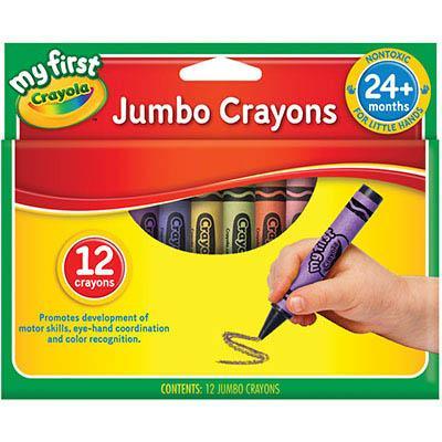 Crayola My First Jumbo Crayons Assorted Pack 12 52912 - SuperOffice