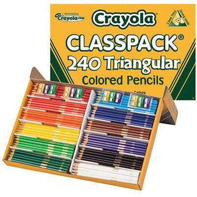 Crayola Triangular Coloured Pencils 3.3Mm Assorted Classpack 240 688214 - SuperOffice