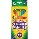 Crayola Triangular Coloured Pencils 3.3Mm Assorted Pack 12 684214 - SuperOffice