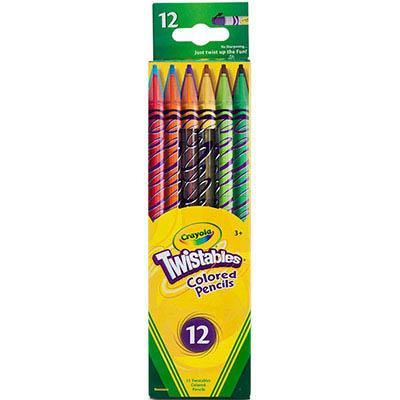 Crayola Twistables Coloured Pencils Assorted Pack 12 687408 - SuperOffice