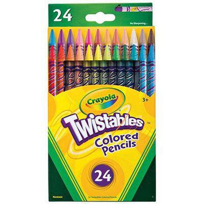 Crayola Twistables Coloured Pencils Assorted Pack 24 687424 - SuperOffice