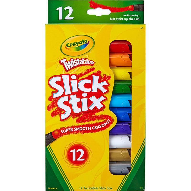 Crayola Twistables Slick Stix Crayons Assorted Colours Pack 12 52-9512 - SuperOffice