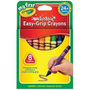 Crayola Washable Easy Grip Crayons Assorted Pack 8 811308 - SuperOffice