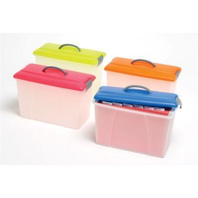 Crystalfile Carry Case Blue Lid/Clear Base 8007801 - SuperOffice