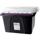 Crystalfile Enviro Porta Box With Files Tabs And Inserts 32L Black 8008413 - SuperOffice