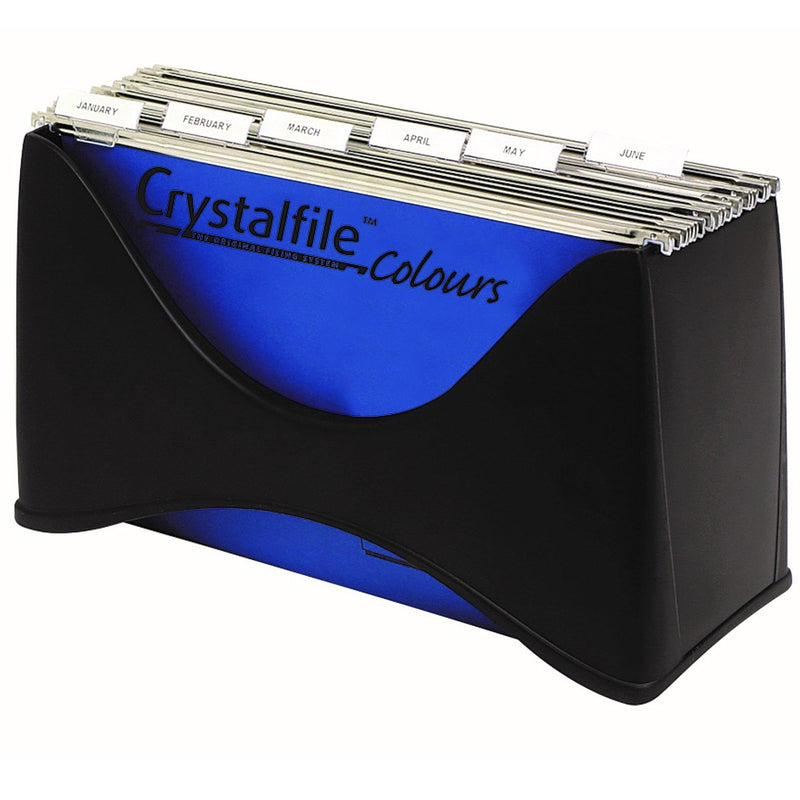 Crystalfile Enviro Suspension File Holder Filing Foolscap Desktop Filer Black 12 Pack 8108502 (12 Pack) - SuperOffice