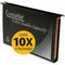 Crystalfile Extra Double Capacity Suspension Files Heavy Duty 30mm Black Box 10 111902 - SuperOffice