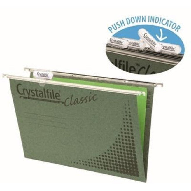 Crystalfile Suspension Files Classic A4 Green Box 50 111280CY - SuperOffice
