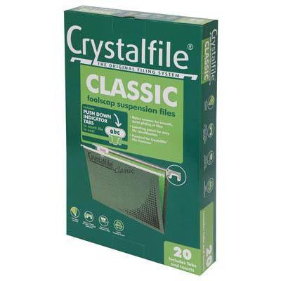 Crystalfile Suspension Files Foolscap Classic Pack 20 11210 - SuperOffice