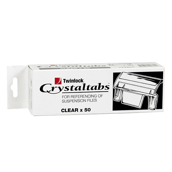 Crystalfile Tabs Clear Rectangle Box 50 111360 (Rectangle) - SuperOffice