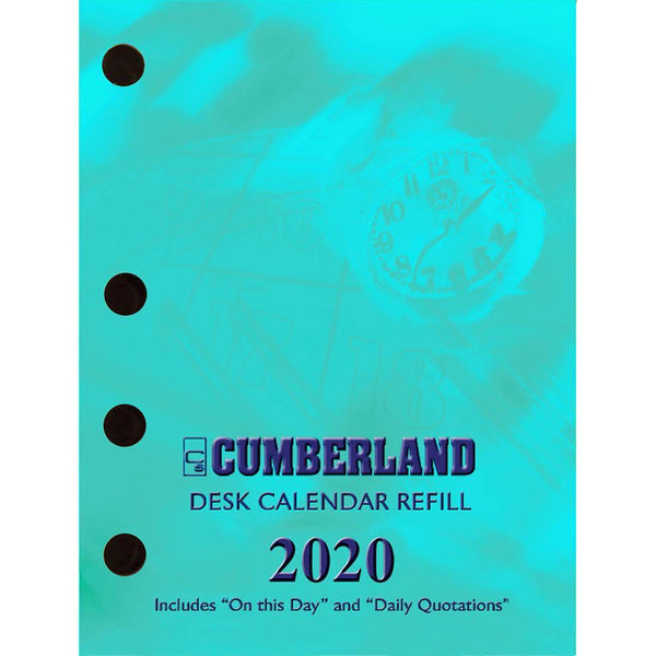 Cumberland 2020 Desk Calendar Refill Side Punch SHCR - SuperOffice
