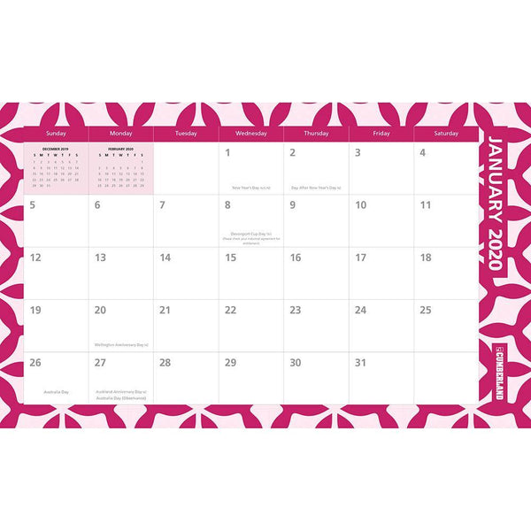 Cumberland 2020 Desk/Wall Planner Month To View 450 X 276Mm 400120 - SuperOffice