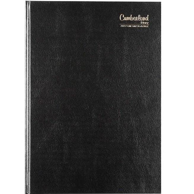 Cumberland 2022 A4 2 Pages Per Day Appointment Diary Hard Cover Leathergrain 40CBK (2022 40CBK) 40CBK22 - SuperOffice