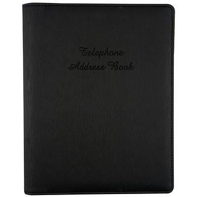 Cumberland Address Book Pu Cover 6 Ring With A-Z Tabs 210 X 148Mm Black 11029 - SuperOffice