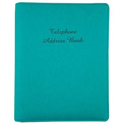 Cumberland Address Book Pu Cover 6 Ring With A-Z Tabs 210 X 148Mm Teal 11032 - SuperOffice