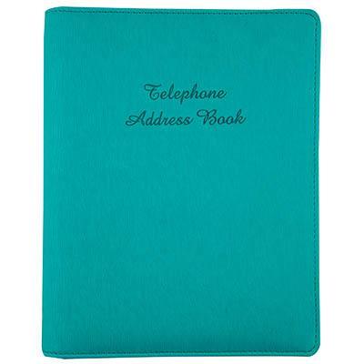 Cumberland Address Book Pu Cover 6 Ring With A-Z Tabs 210 X 148Mm Teal 11032 - SuperOffice