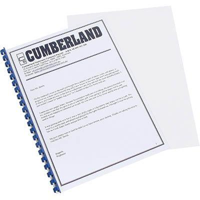 Cumberland Binding Cover A4 250 Micron Clear Pack 100 OMBSA4 - SuperOffice