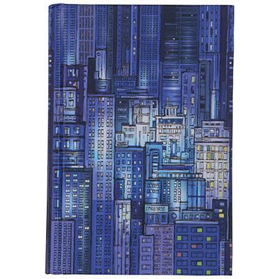 Cumberland Blue Cityscape Notebook Casebound 100 Leaf A6 766427 - SuperOffice