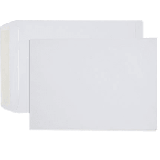 Cumberland C4 Envelopes Pocket Strip Seal 100GSM 324x229mm White Box 250 612339 - SuperOffice