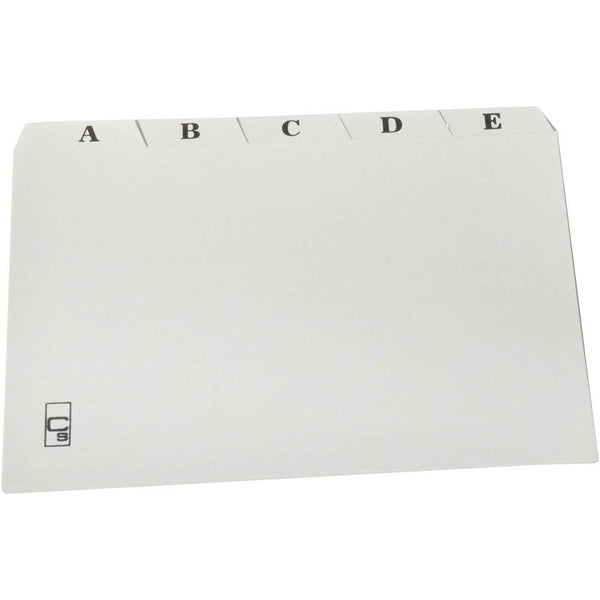 Cumberland Card Box Index Divider Pvc Printed A-Z 127 X 205Mm Grey OTIX896 - SuperOffice