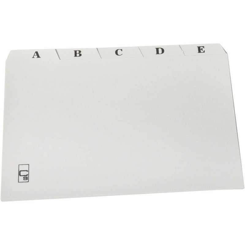 Cumberland Card Box Index Divider Pvc Printed A-Z 76 X 128Mm Grey OTIX898 - SuperOffice