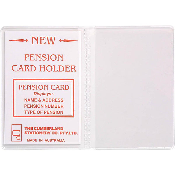 Cumberland Card Holder 2 Clear Pockets 100 X 70Mm Clear Pack 10 723PCH - SuperOffice
