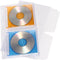 Cumberland Cd/Dvd Pocket 2 Capacity With Flap Pvc Clear Pack 10 OMCDP - SuperOffice