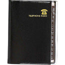 Cumberland Clearview Address Book Pvc With Brown Mylar Tabs 100 X 80Mm Black 721701 - SuperOffice