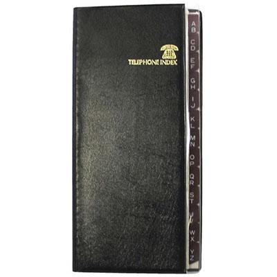 Cumberland Clearview Address Book Pvc With Brown Mylar Tabs 210 X 100Mm Black 721705 - SuperOffice