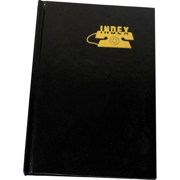 Cumberland Compact Notebook Hard Cover Indexed 195 X 130Mm Black FC181 - SuperOffice