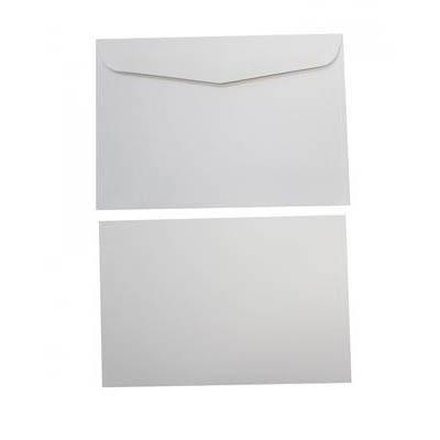 Cumberland Correspondence Card And Envelope White Linen Pack 10 8112 - SuperOffice