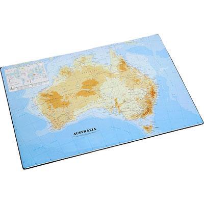 Cumberland Desk Mat With Australia Map 435 X 620Mm OM1042 - SuperOffice