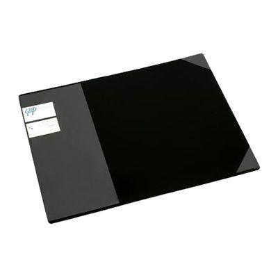 Cumberland Desk Mat With Clear Vertical Flap And Corners 450 X 590Mm Pvc Black OM1062 - SuperOffice